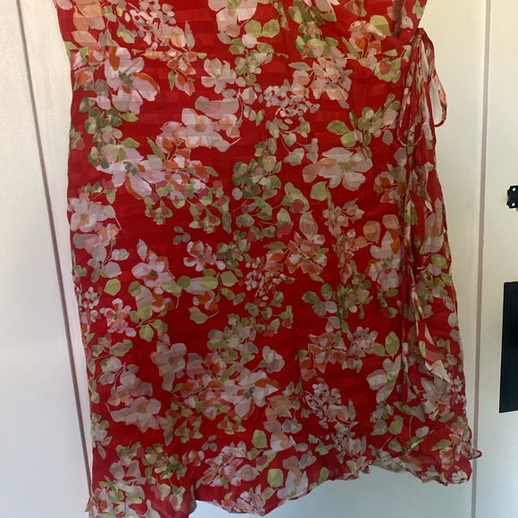 J. Jill Medium Petite Floral Print Tie Dress - Picture 5 of 9